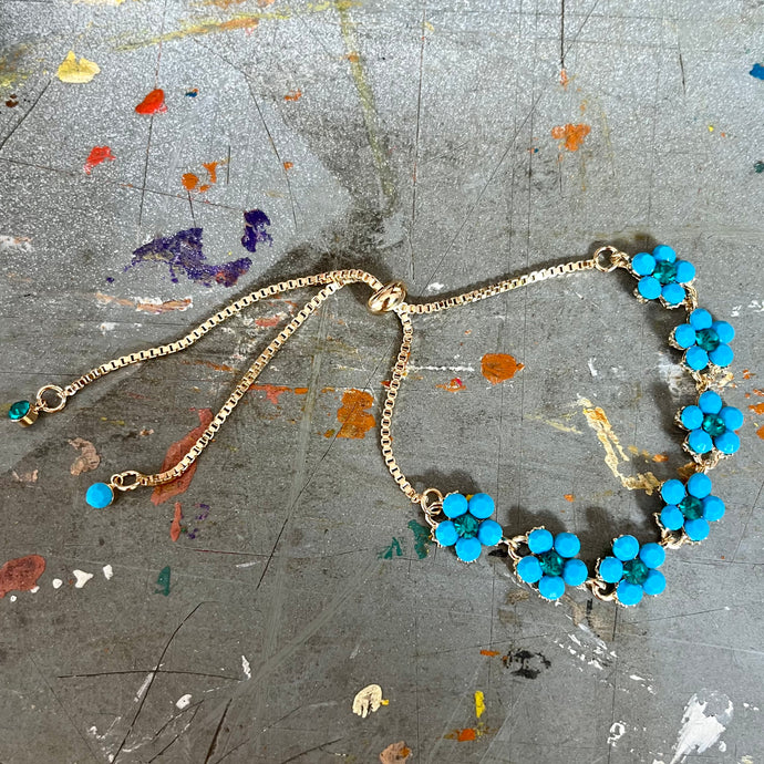 Flower Bracelet Turquoise