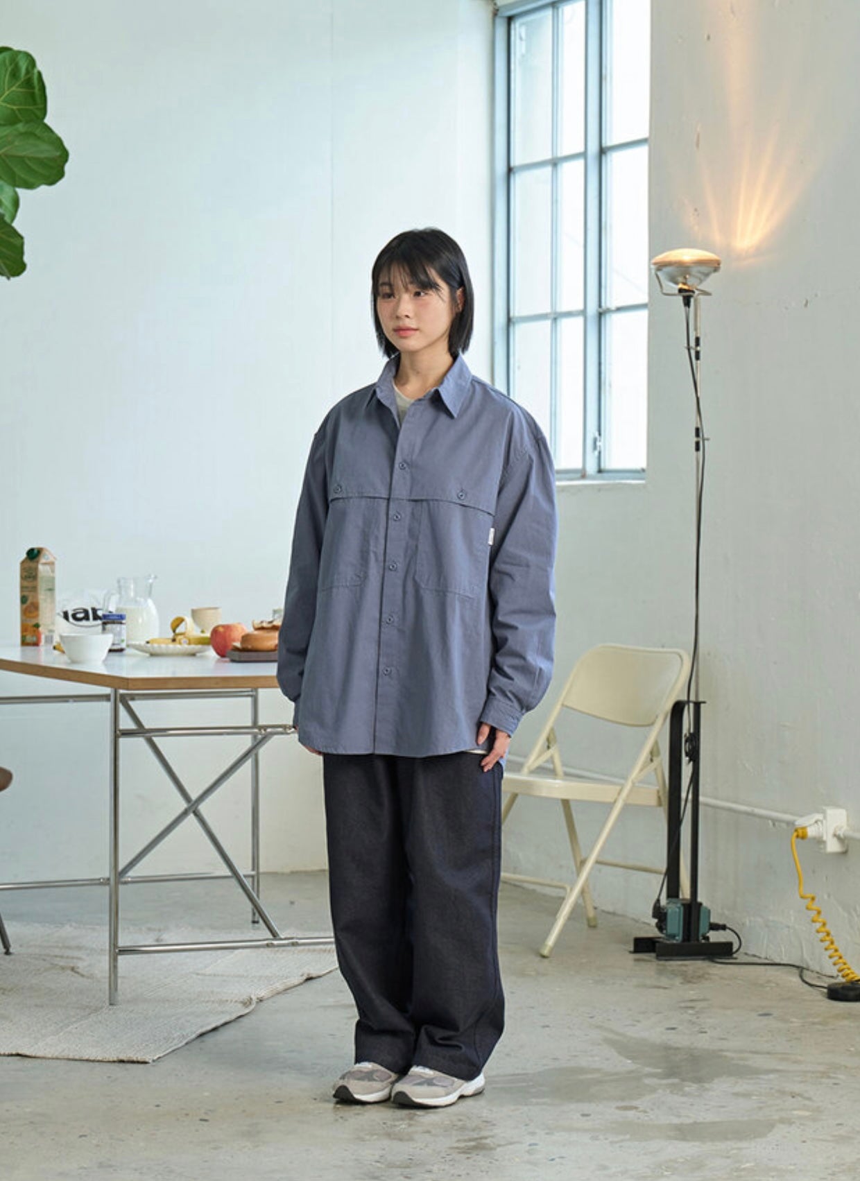 Wide Denim Trousers