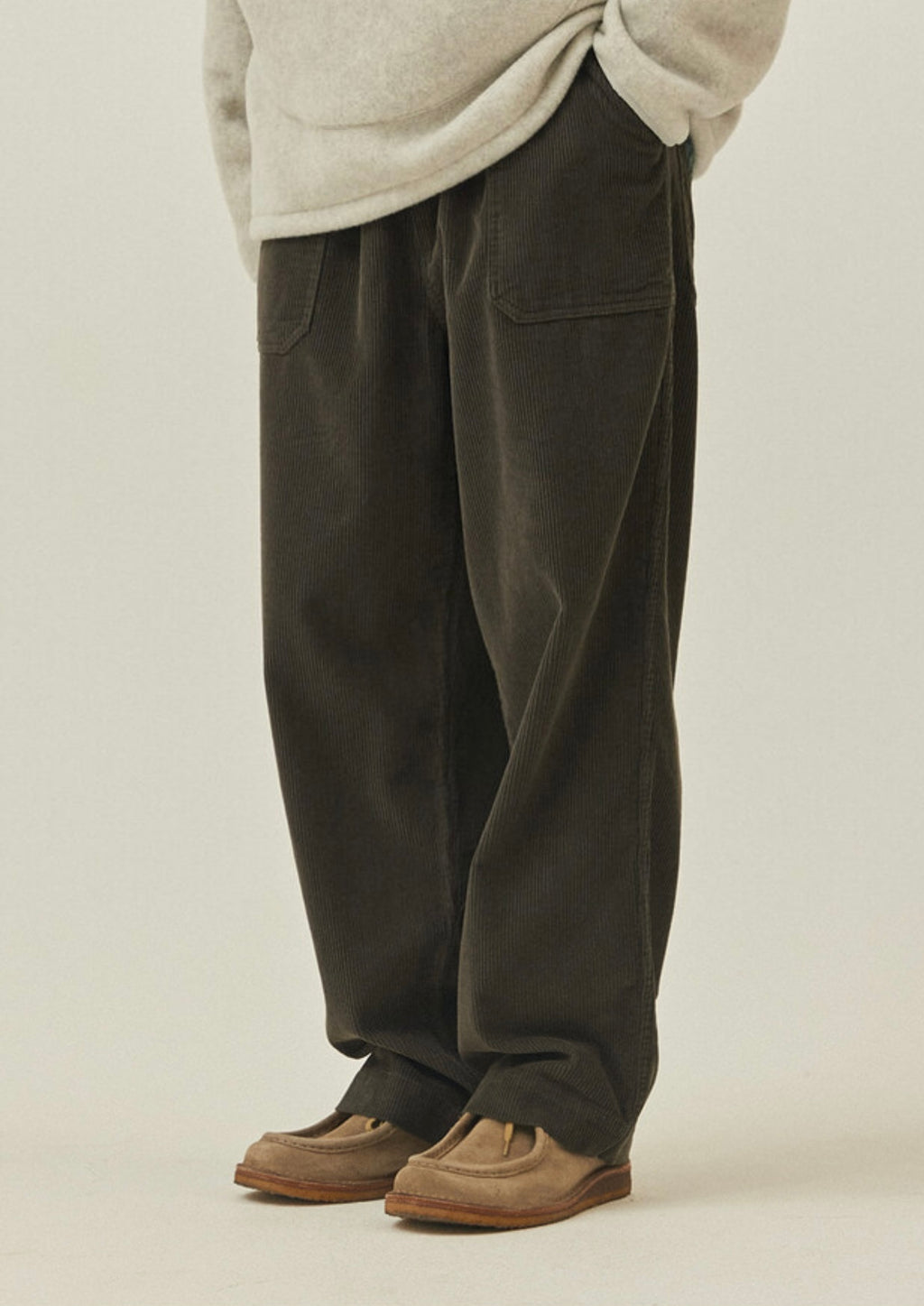 Charcoal Corduroy Pants - Last Chance (Onesize fits most)