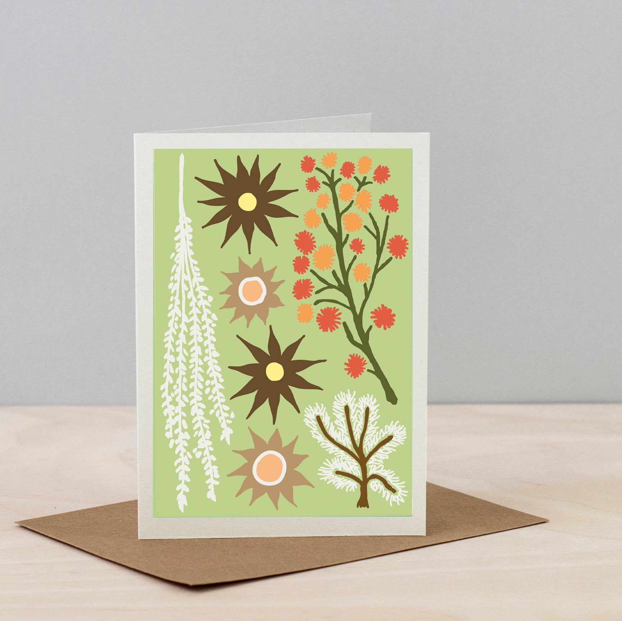 Green All Occasions Dried Flower Card