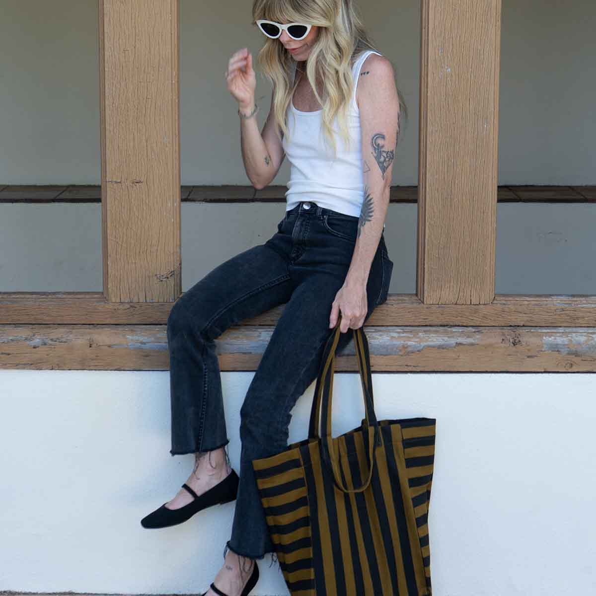 Elizabeth Stripes Tote Bag