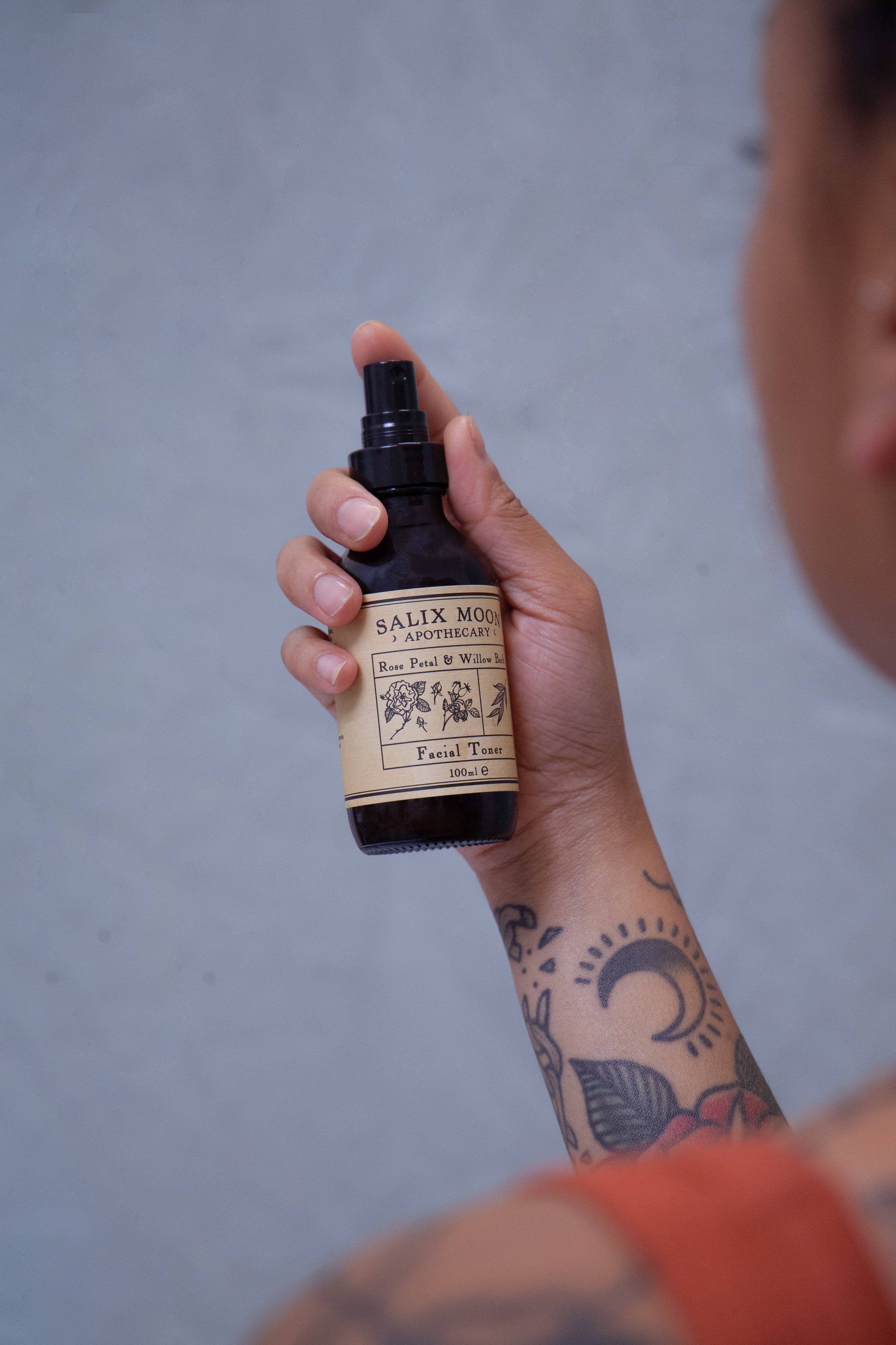 Rose Water and Willow Bark Facial Toner | Restorative: Spray atomiser