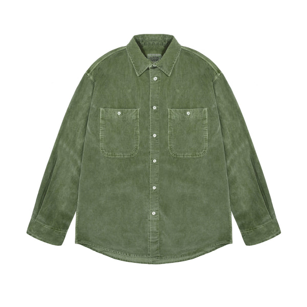 Green Pigment Corduroy Shirt