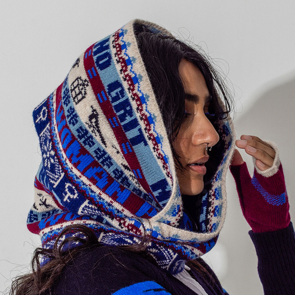 Feminist Fairisle Loop Scarf