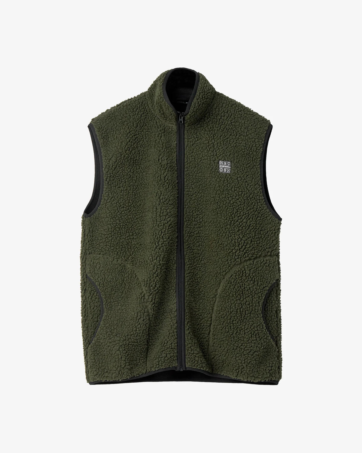 Army Green Pile Waistcoat