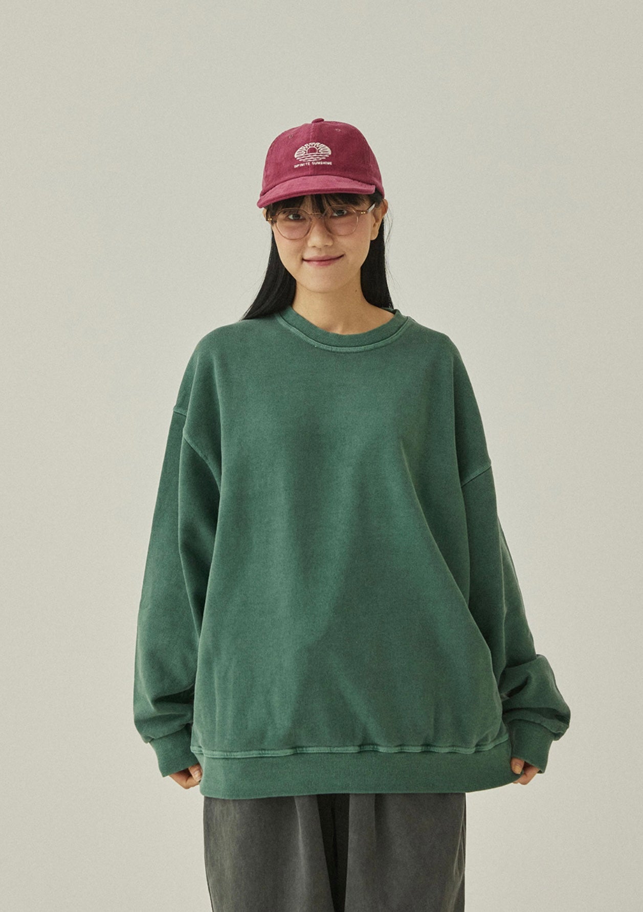 Deep Green Pigment Sweatshirt
