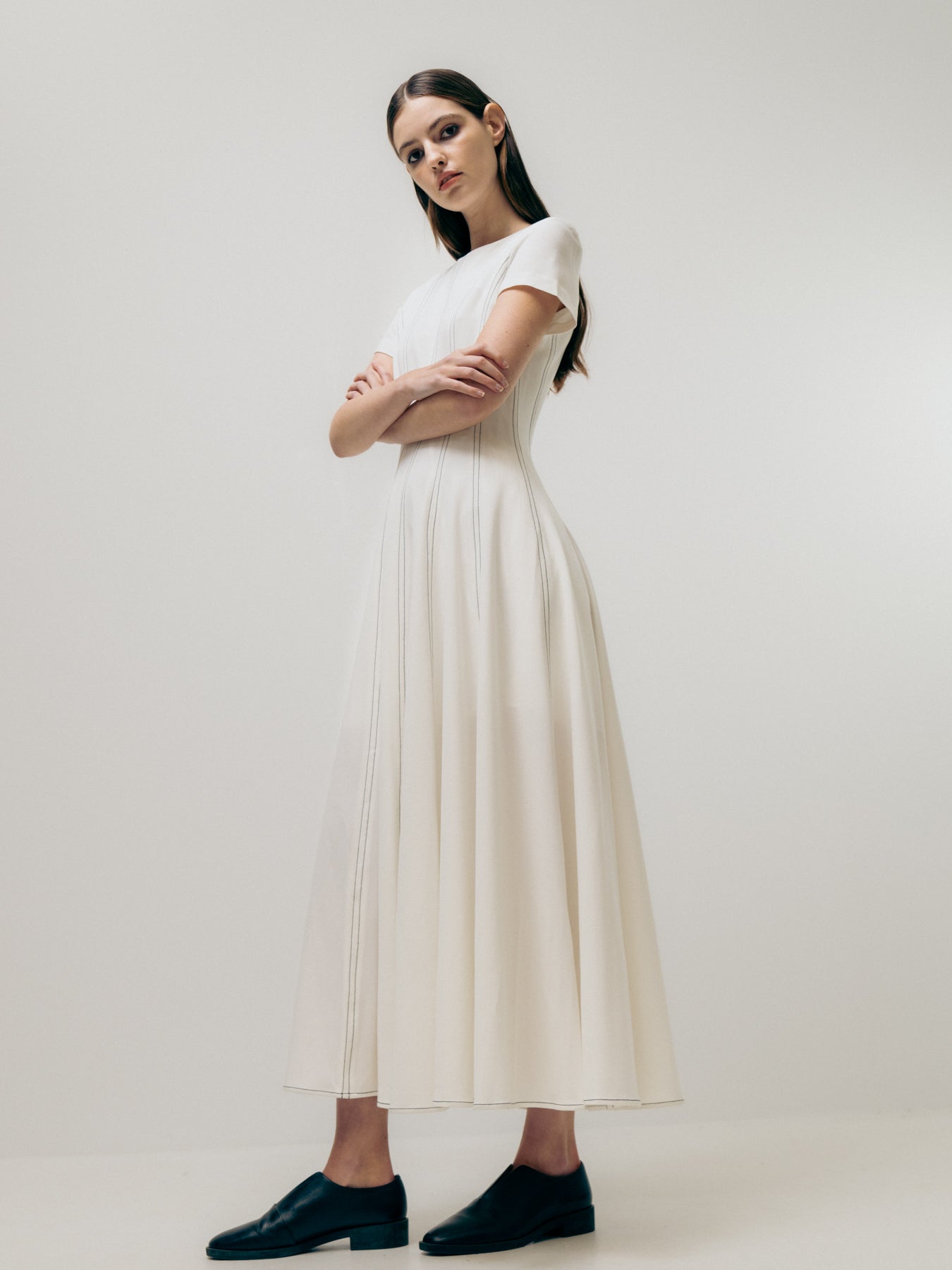 White Panel Dress