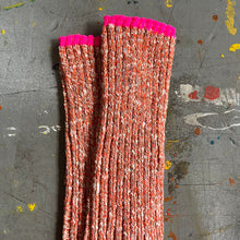 Peach Pink Fluorescent Socks