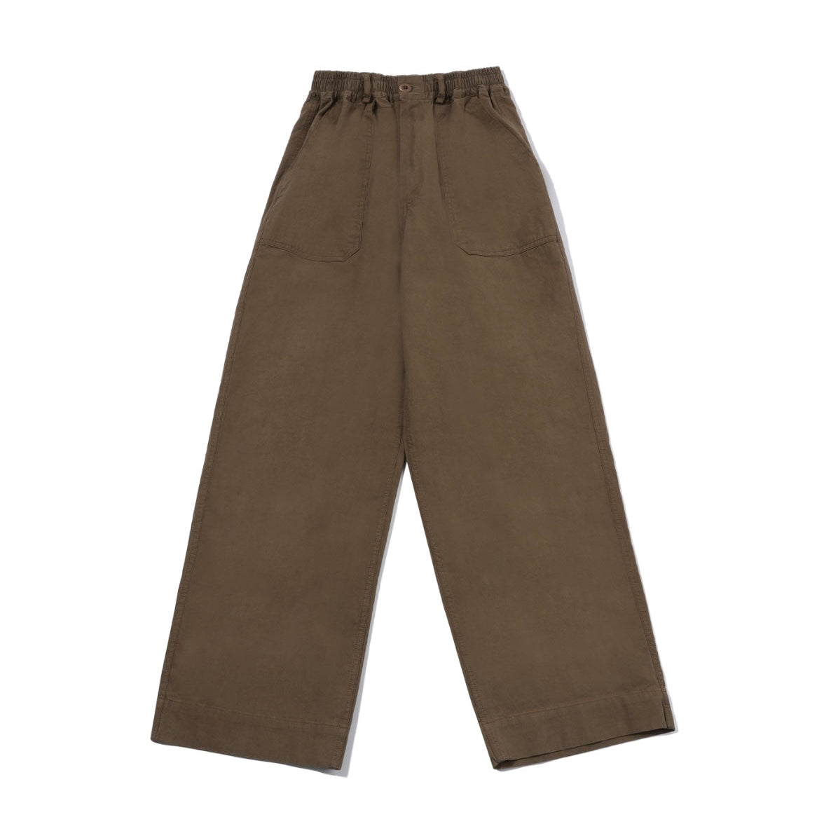 Wide Fatigue Brown Trousers