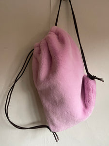 Pink Fur Backpack