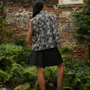 Pansy Sleeveless Smock Shirt