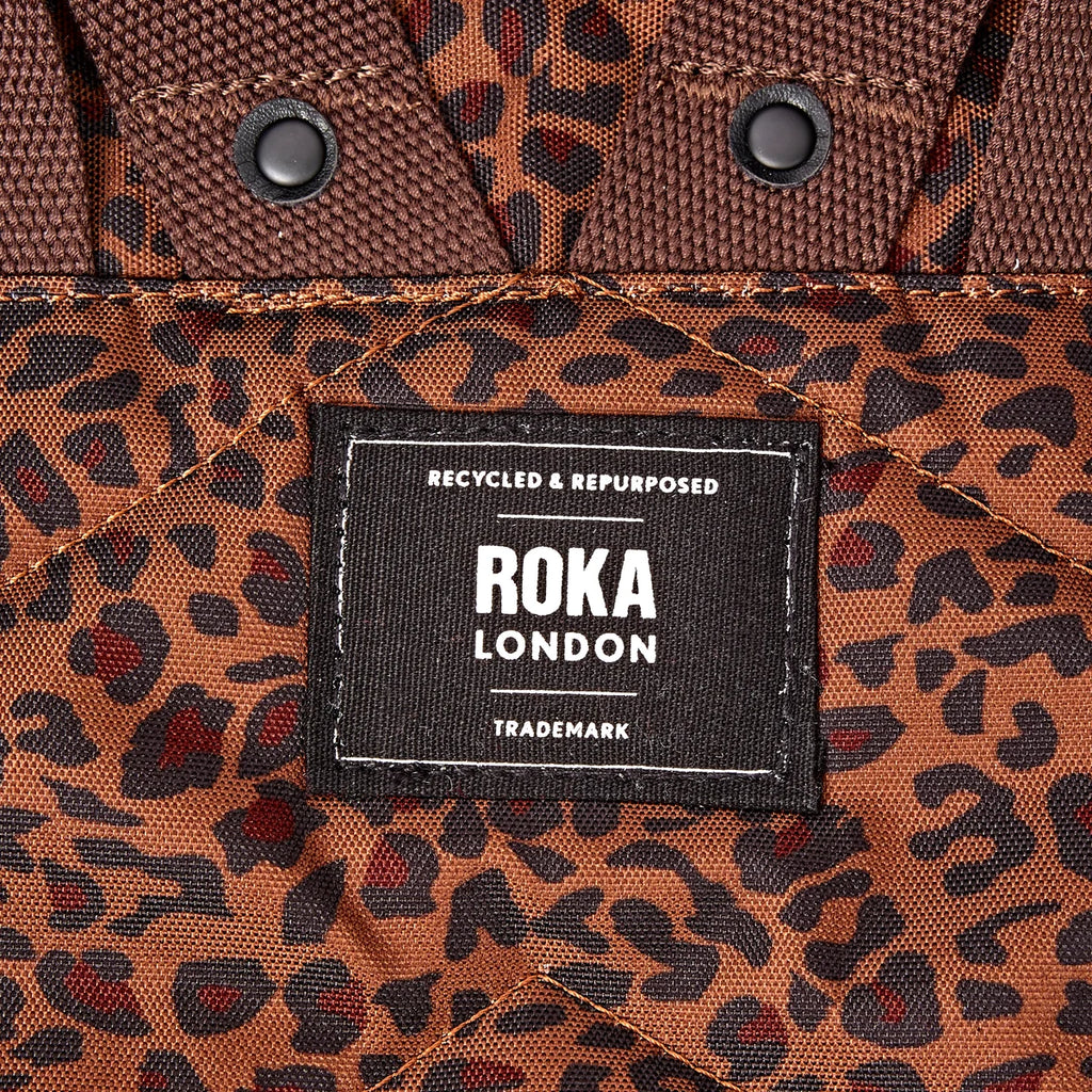 Medium Canfield Roll Top Backpack in Mini Leopard