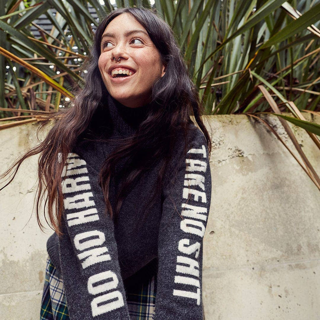 Do No Harm Take No Shit Merino Funnel Jumper