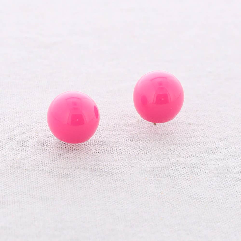 Rounded Steel Earrings Rose