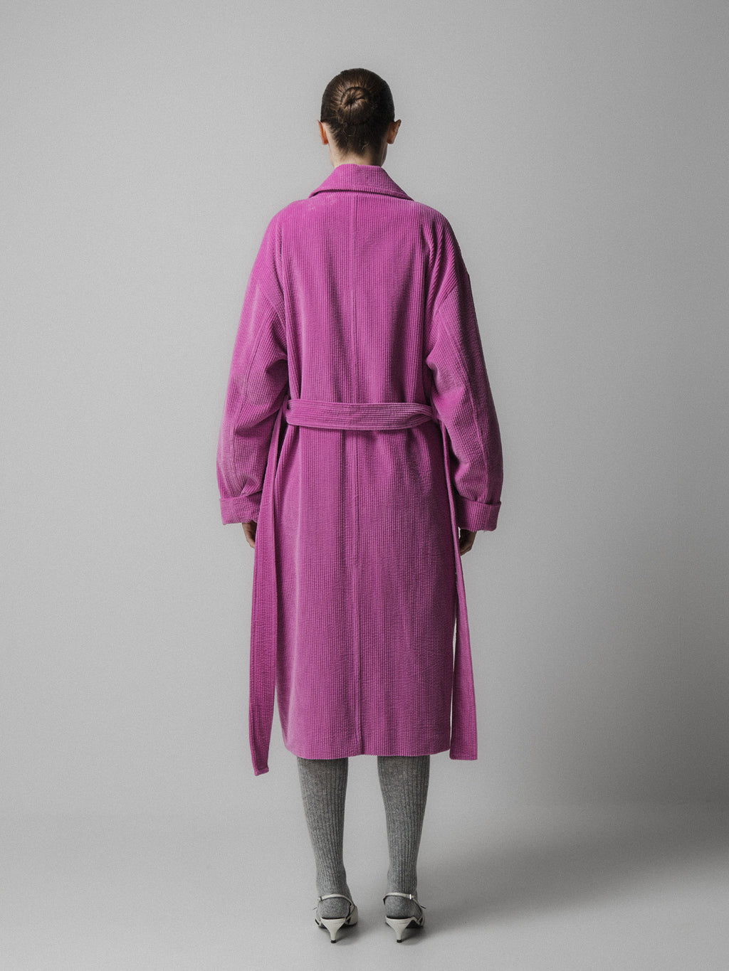 Corduroy Long Belted Coat