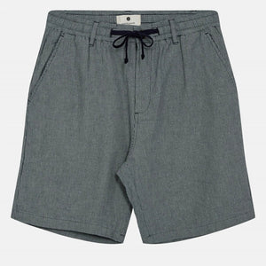 Navy Pinstriped Shorts