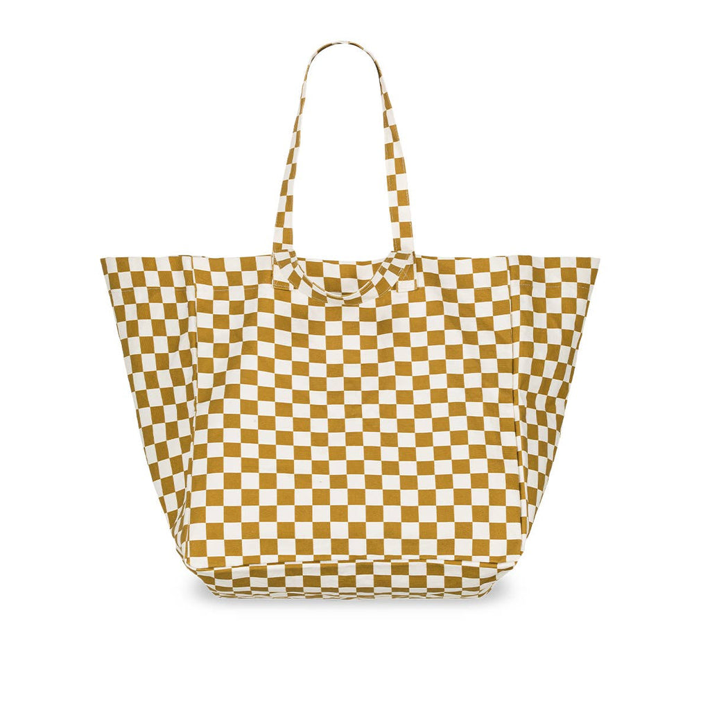 Caramel Elisa Tote Bag Checkerboard
