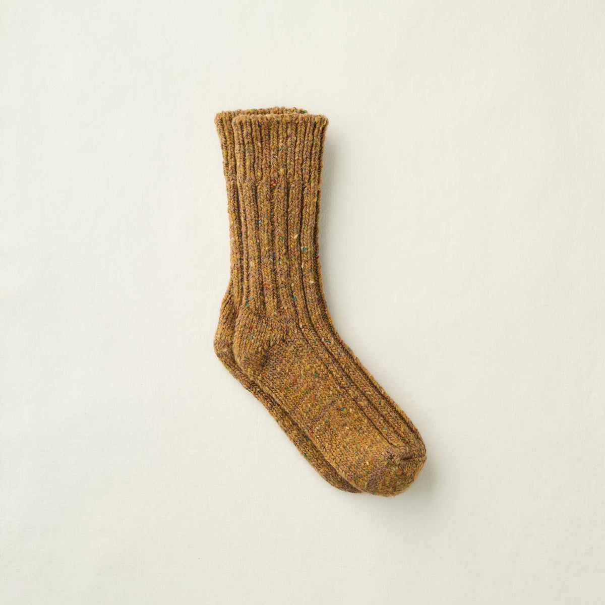 Mustard Recycled Wool Organic Cotton Low Gauge Socks