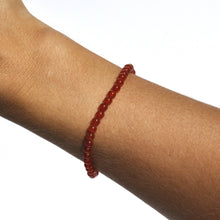 Dainty Carnelian Bead Bracelet for Happiness, Joy and Vitality