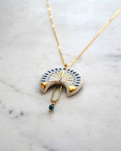 Annie Necklace - Blue, Gold & White with Turquoise & Lapis: 18 inch