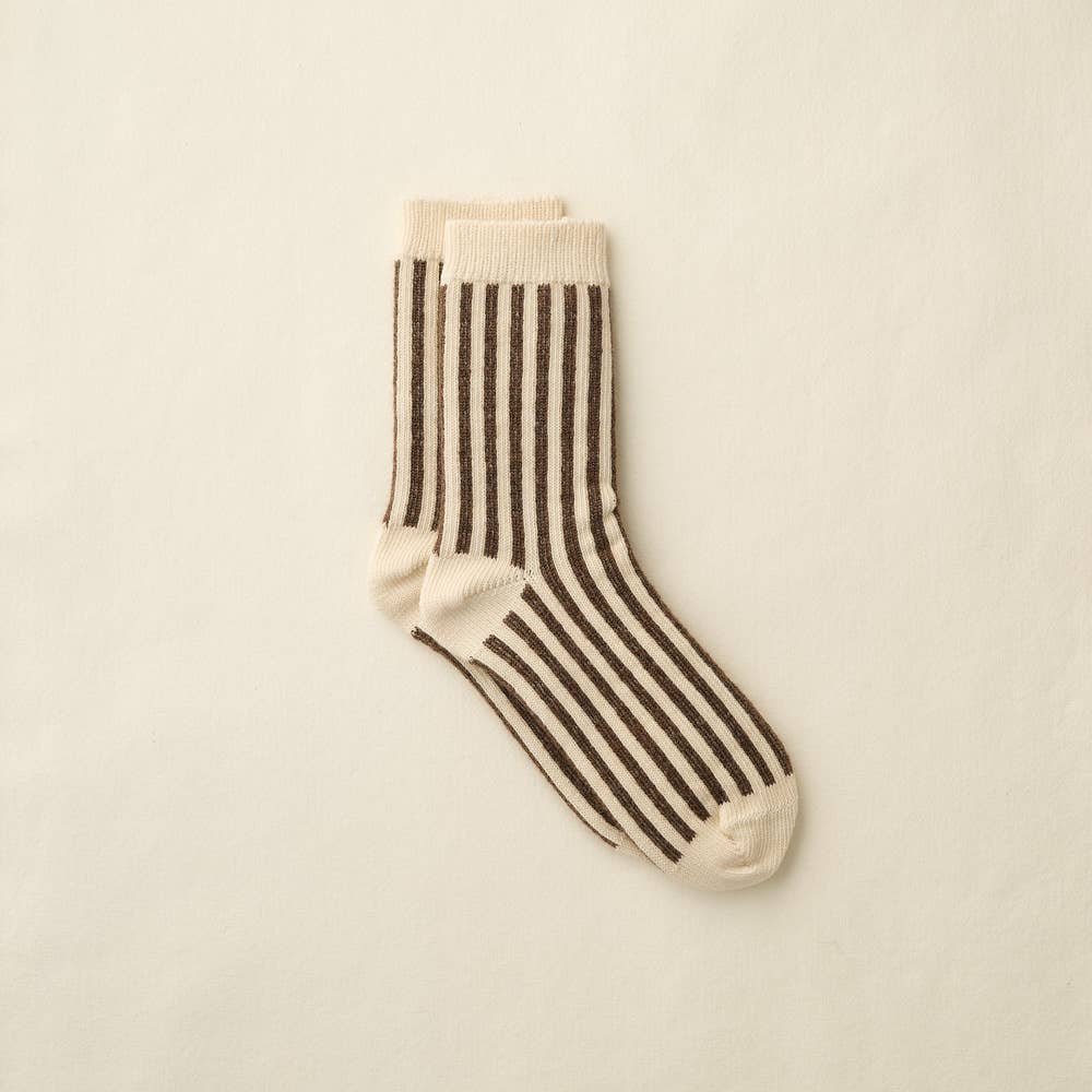 Organic Cotton Mohair Stripes Socks
