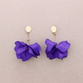Flower Pendant Earrings Mulberry