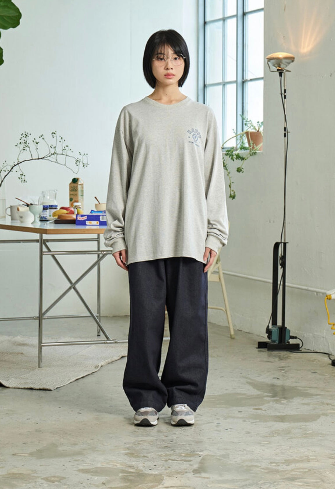 Wide Denim Trousers