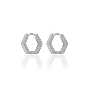 Silver Beau Huggie Hoops