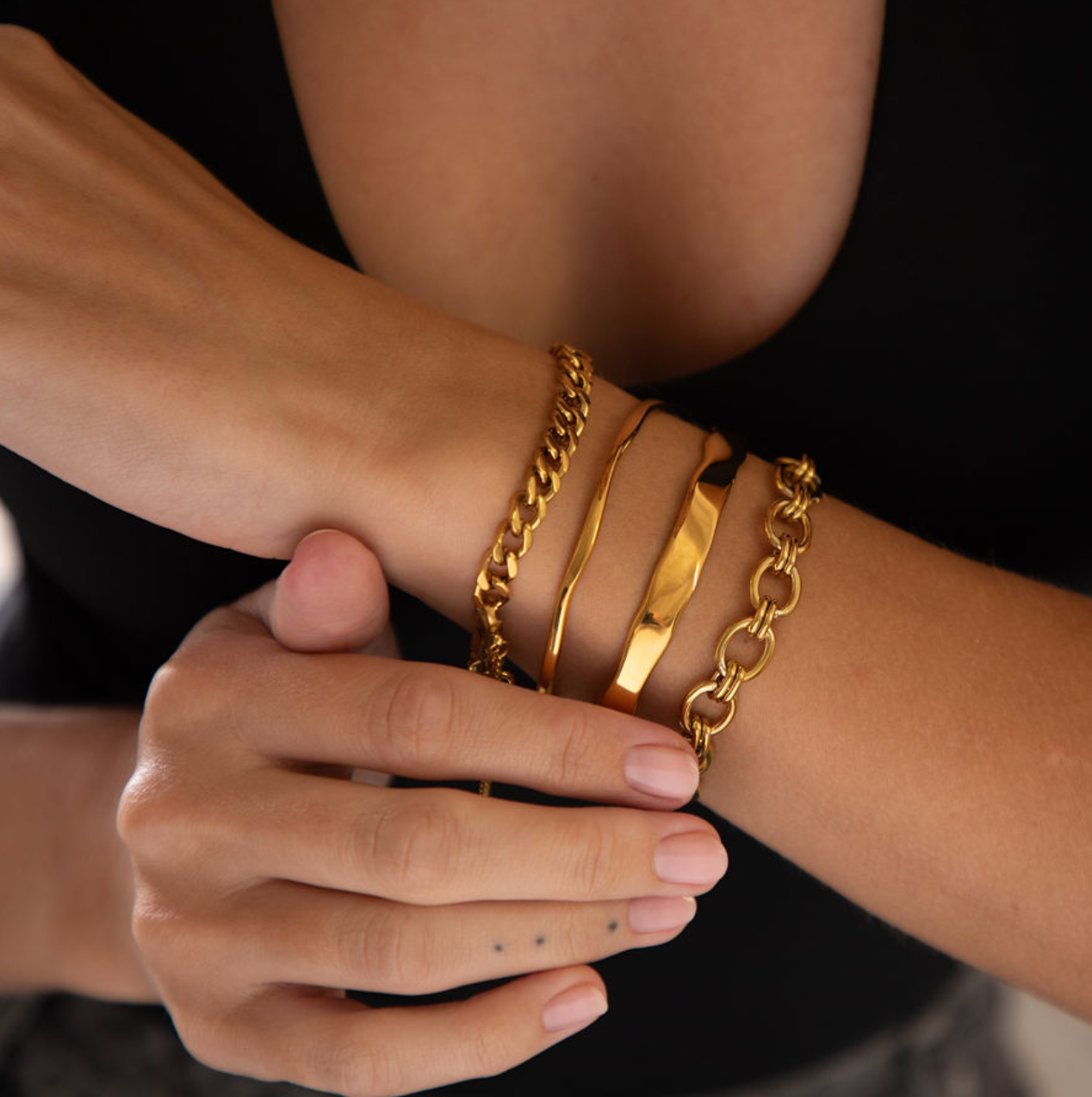 Gold Plated Link Chain Bracelet