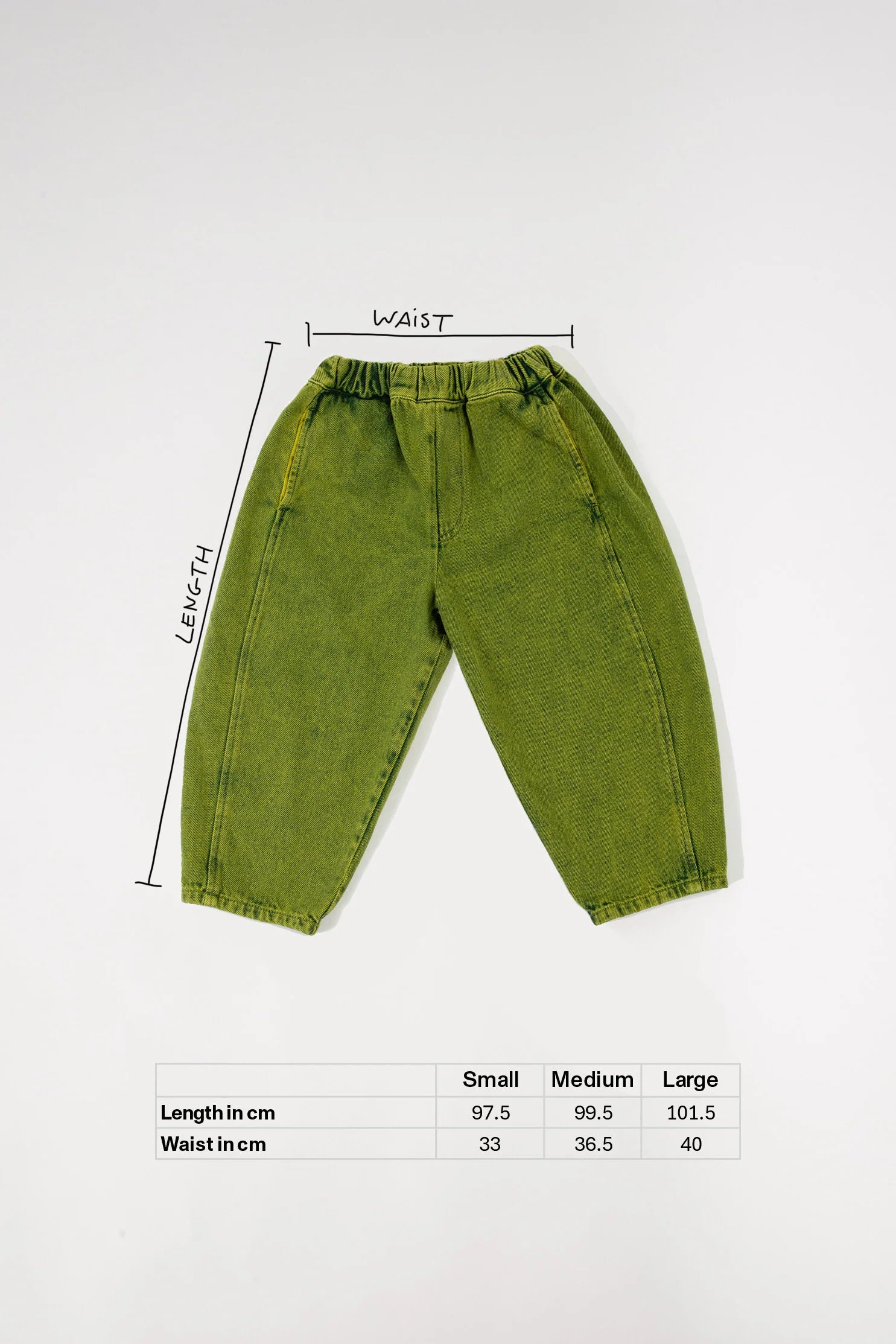 Acid Green Manu Overdye Denim Trousers