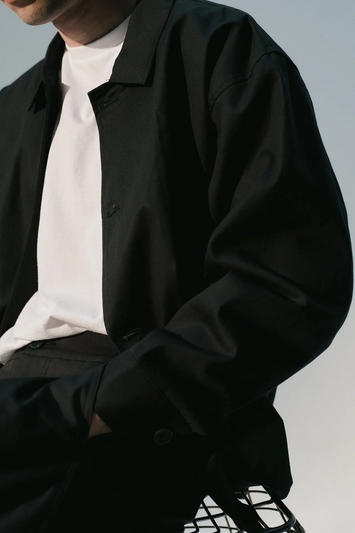 Blue Graphite Oversized Work Jacket