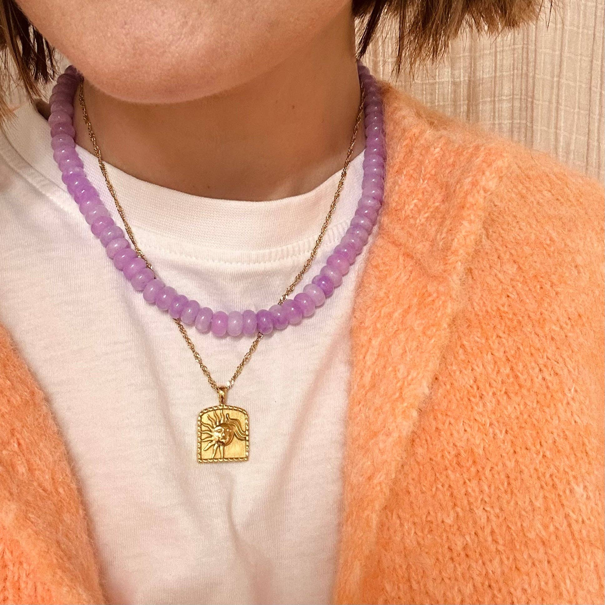 Purple Beaded Necklace
