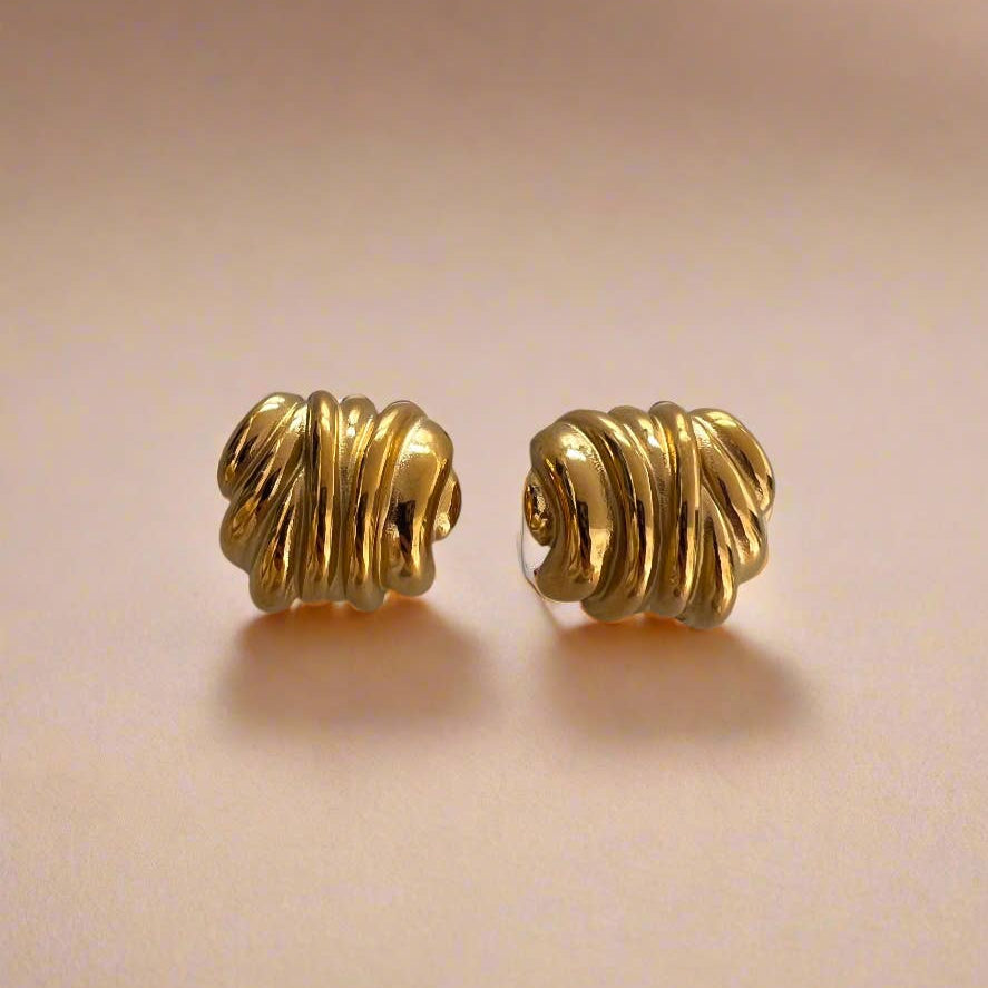 Chunky Gold Curve Earrings