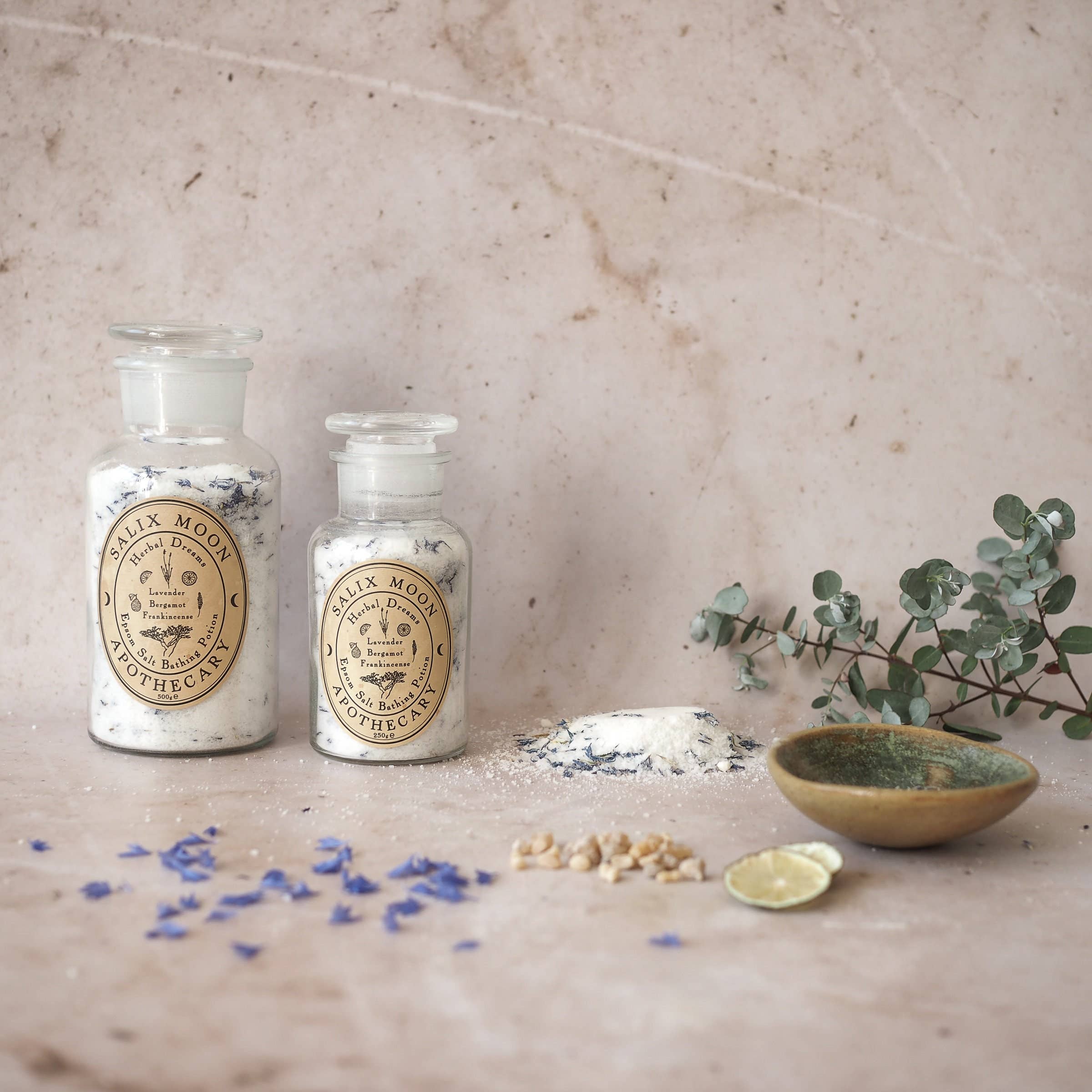 Lavender Epsom Bath Salts with Frankincense & Bergamot: 500g Jar