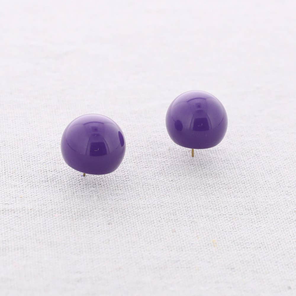 Rounded Steel Earrings Mulberry