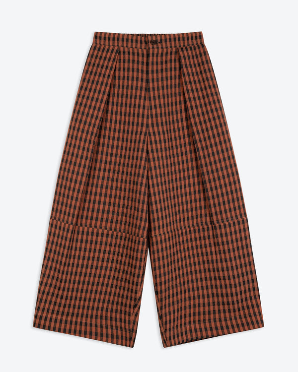 Tan Check Leili Trouser