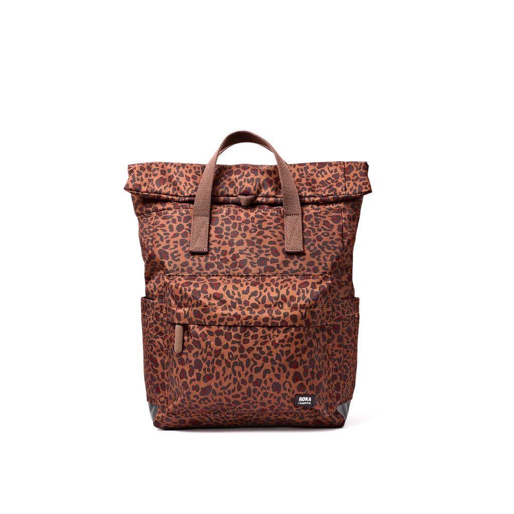 Medium Canfield Roll Top Backpack in Mini Leopard