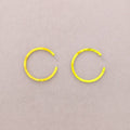 Resin Hoop Earrings Neon Yellow