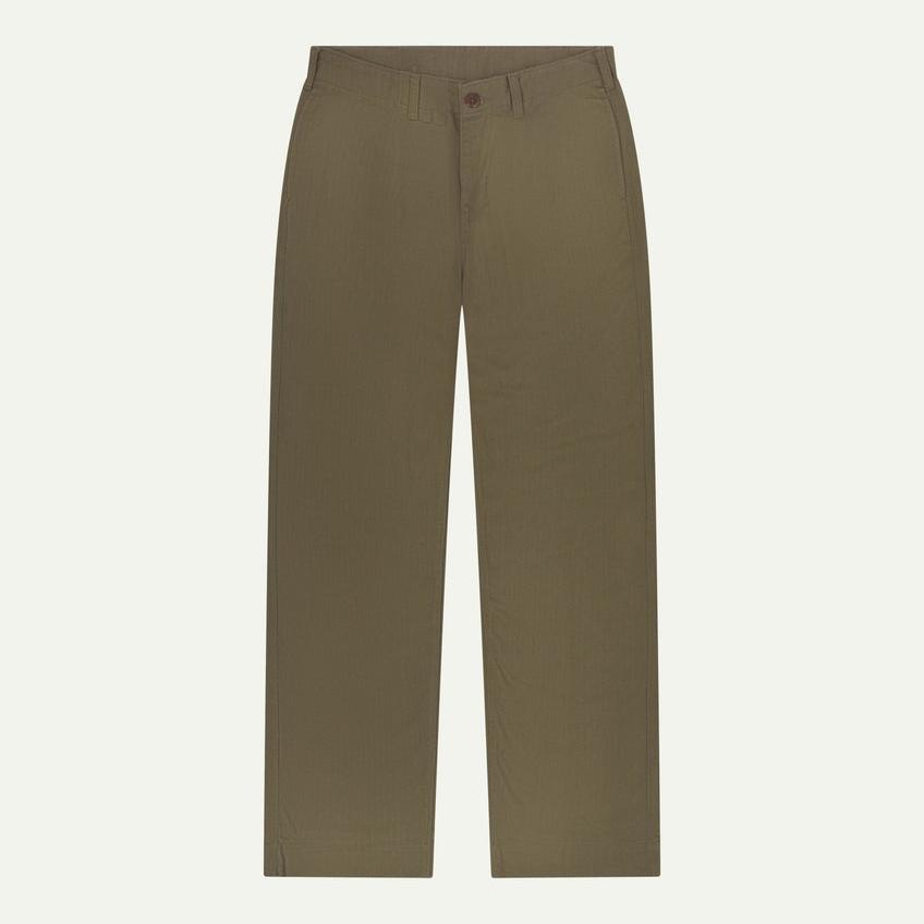 Khaki Barrel Leg Pants