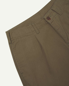 Khaki Barrel Leg Pants