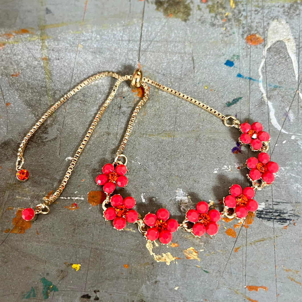 Flower Bracelet Coral