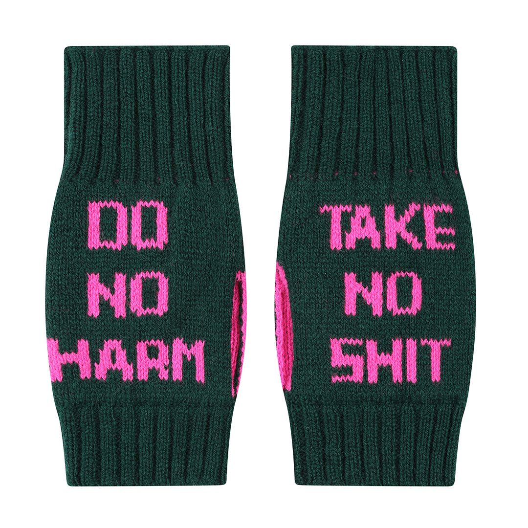 Do No Harm Take No Shit Wrist Warmers