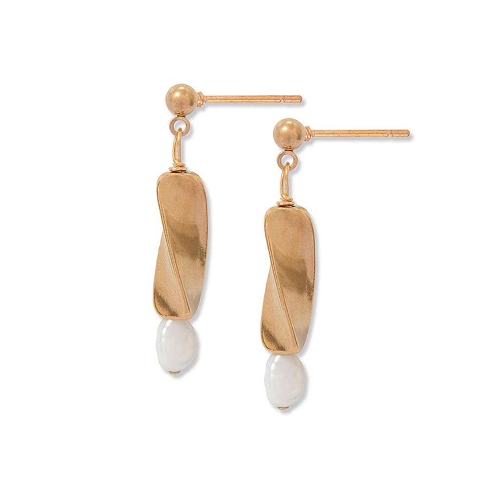 Gold Sierra Pearl Studs