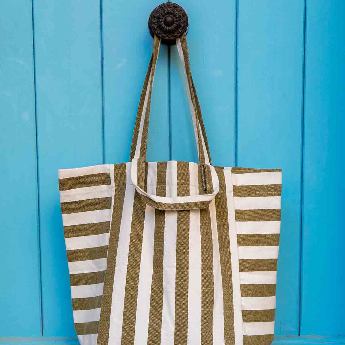 Olive Elizabeth Stripes Tote Bag