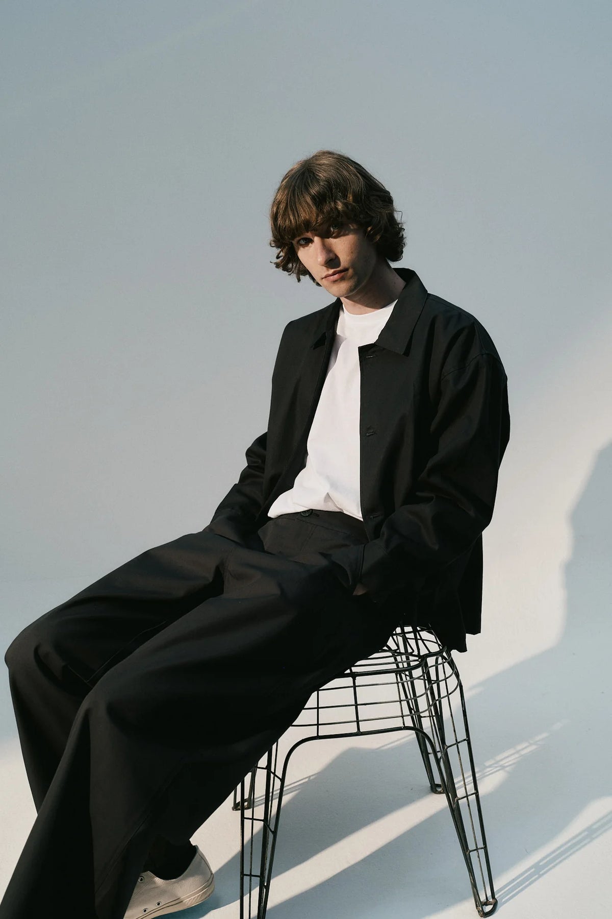 Blue Graphite Oversized Work Jacket