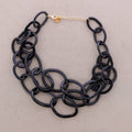 Double Link Choker Necklace Black