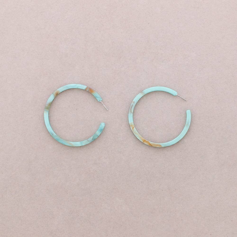 Hoop Earrings Mint green