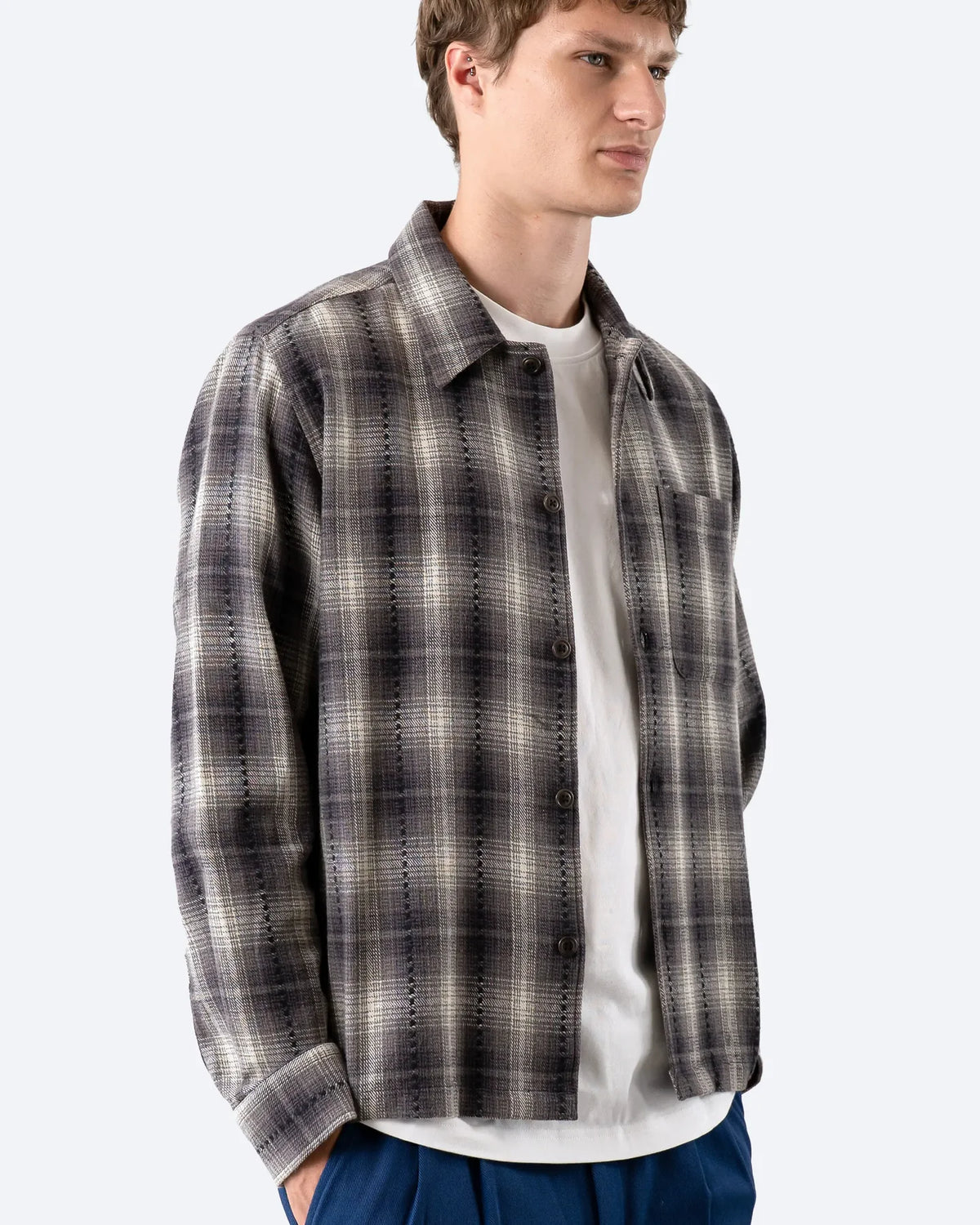Dark Grey Kali Check Busey Shirt