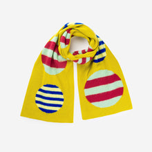 Stripe Dot Big Scarf: Golden Olive