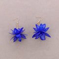 Dangling Flower Earrings Azul Eléctrico